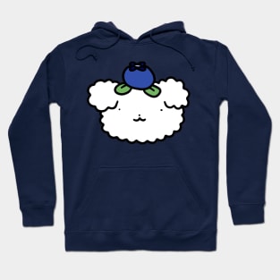 Blueberry Fluffy Dog Face Hoodie